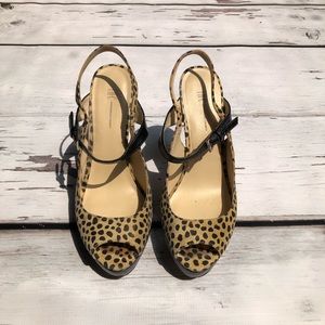 INC cheetah high heels